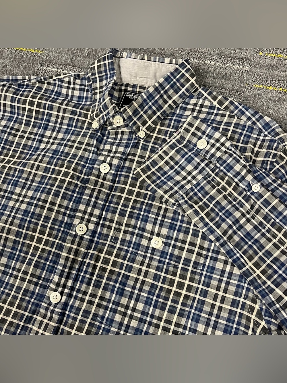 Todd Snyder Plaid Shirt Mens Medium Long Sleeve Pocket Cotton Preppy Hipster